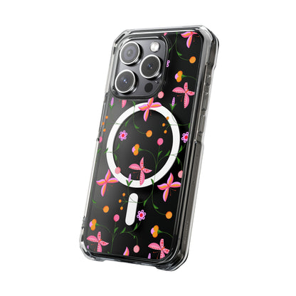 Pink Floral Garden  MagSafe Clear Phone Case