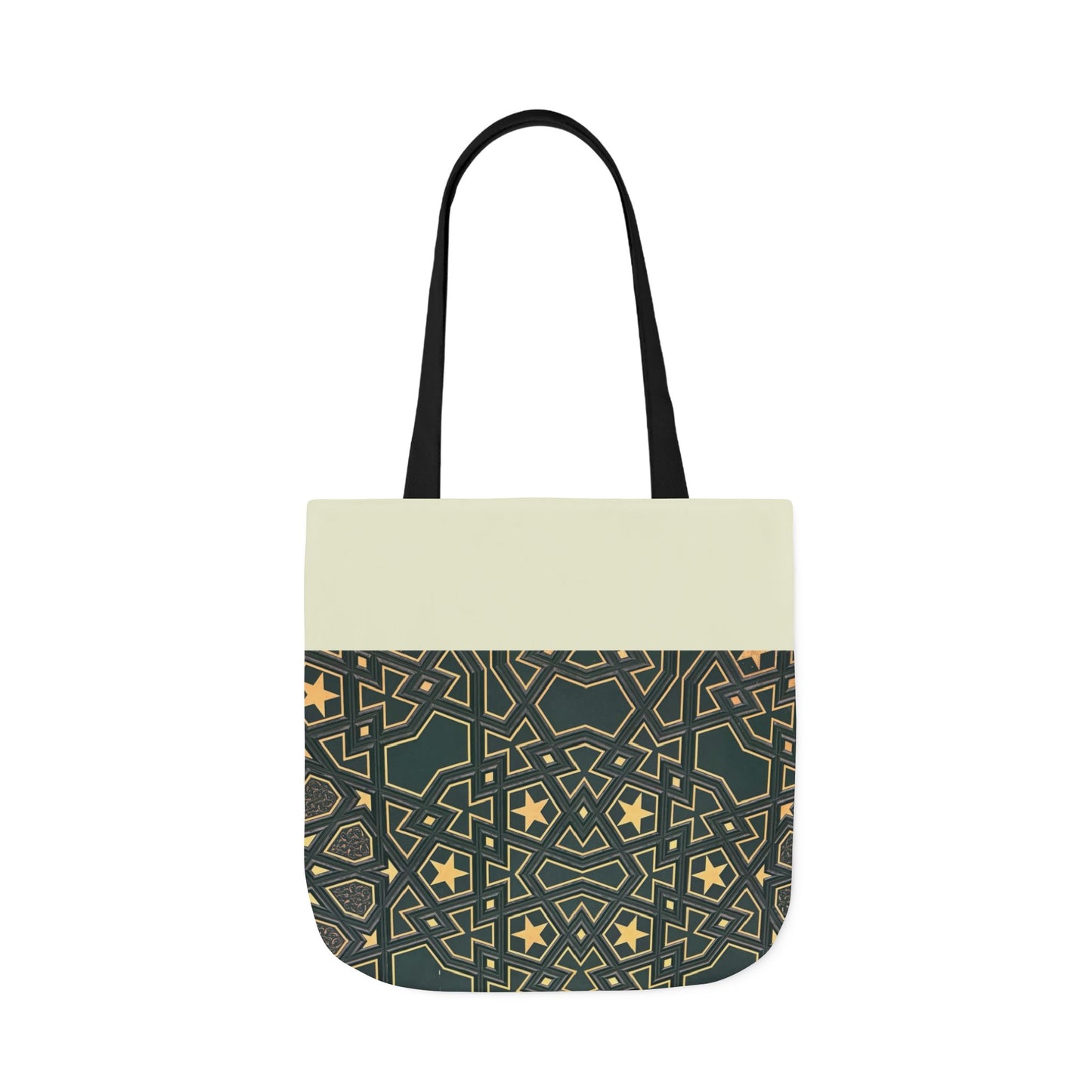 Masjid Al Haram Door Canvas Tote Bag, 2-Color Straps