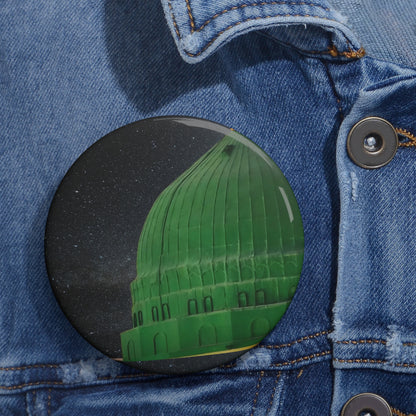 Green Dome Pin Buttons - Stylish, Unique Badges for Holidays