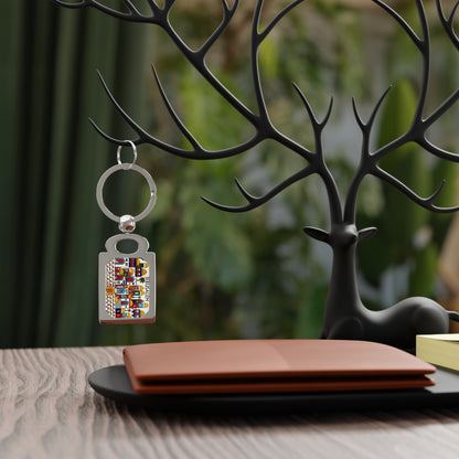 Rectangular Jerusalem Memorable Keepsake Keychain,  Keyring