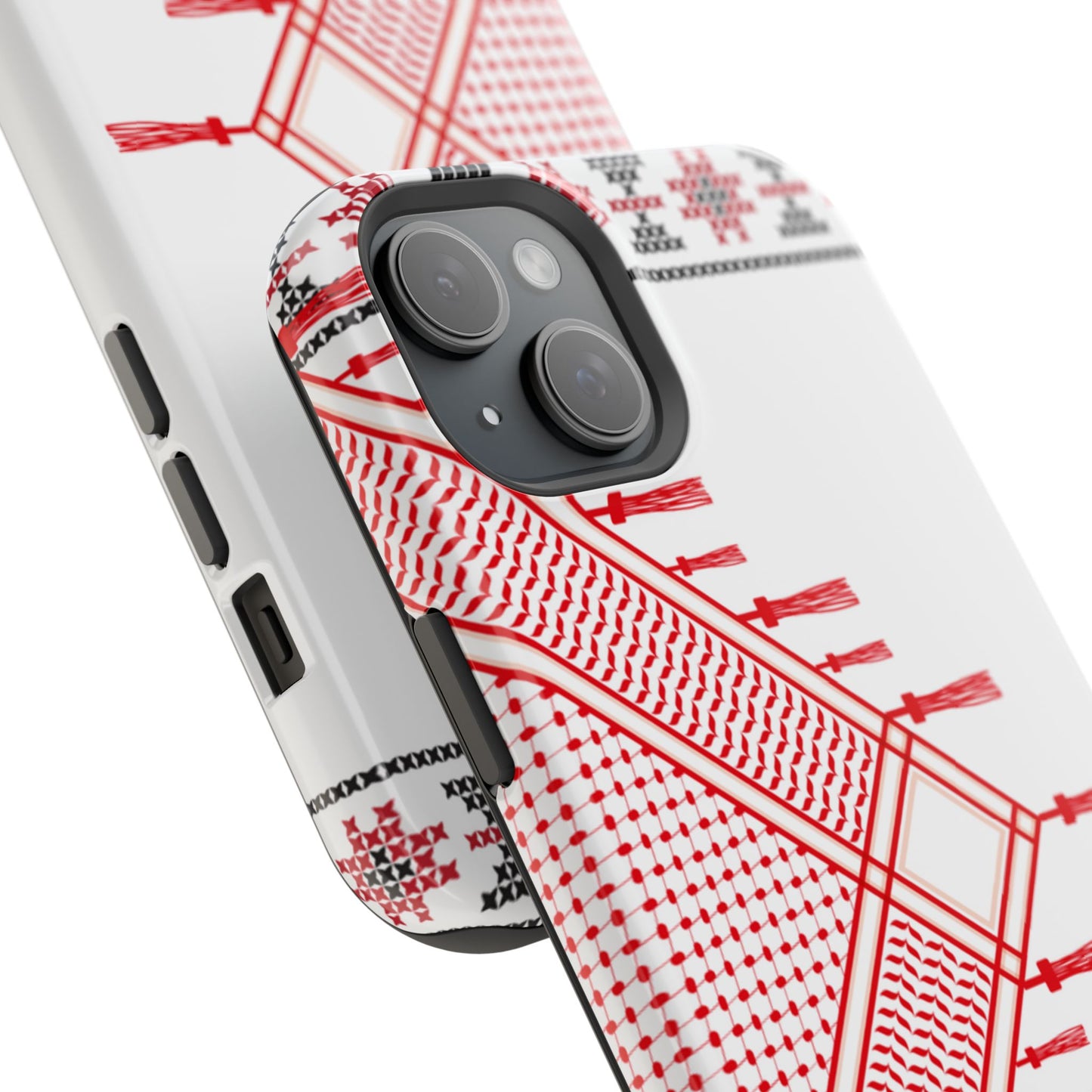 Red and White Hattah Design Iphone Magnetic Tough Case