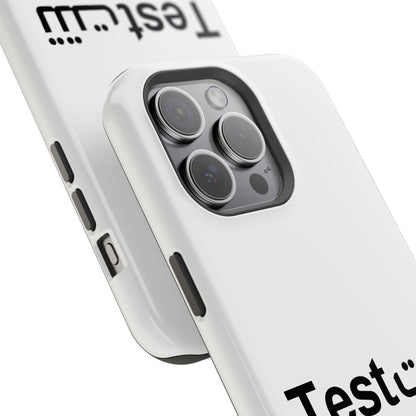 Magnetic Impact-Resistant Phone Case — Minimal "Test" Bilingual Design