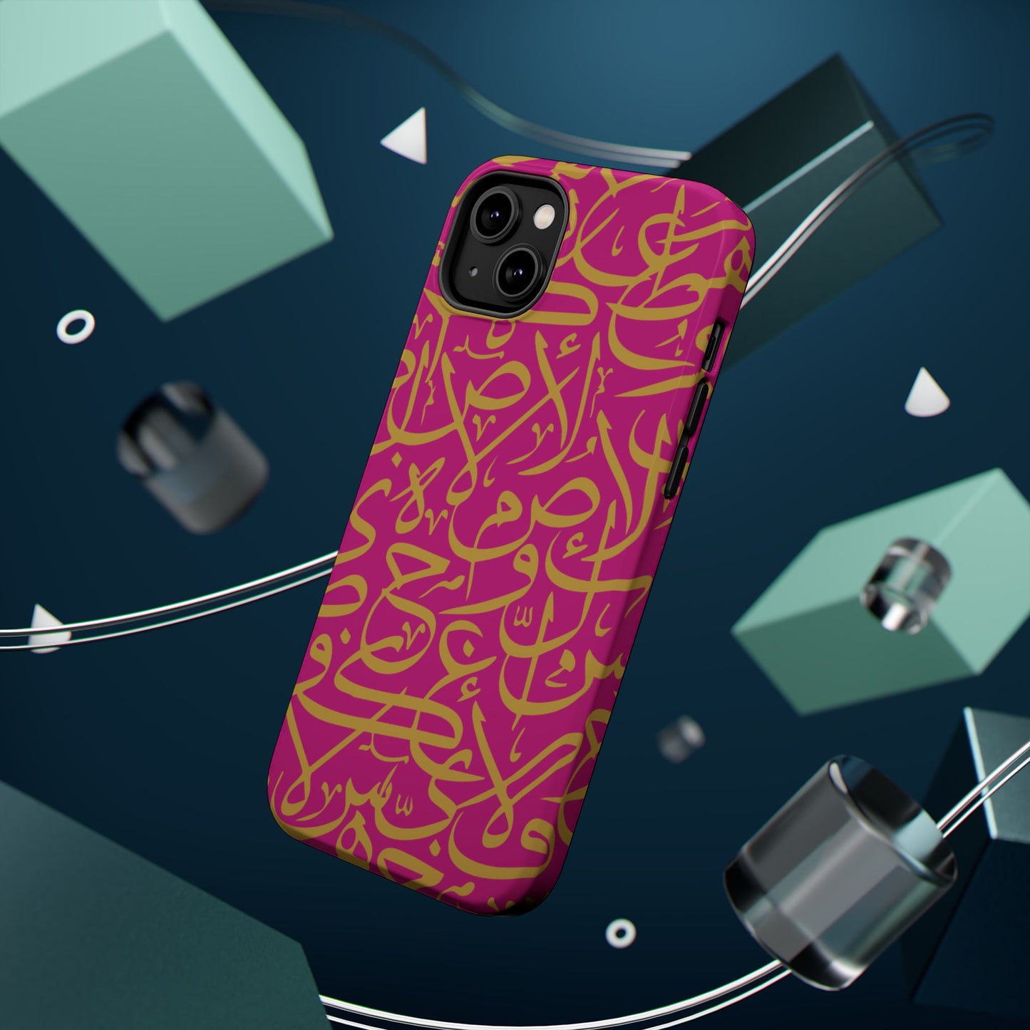 Pink and Gold Arabic Letters  Iphone Magnetic Tough Cases