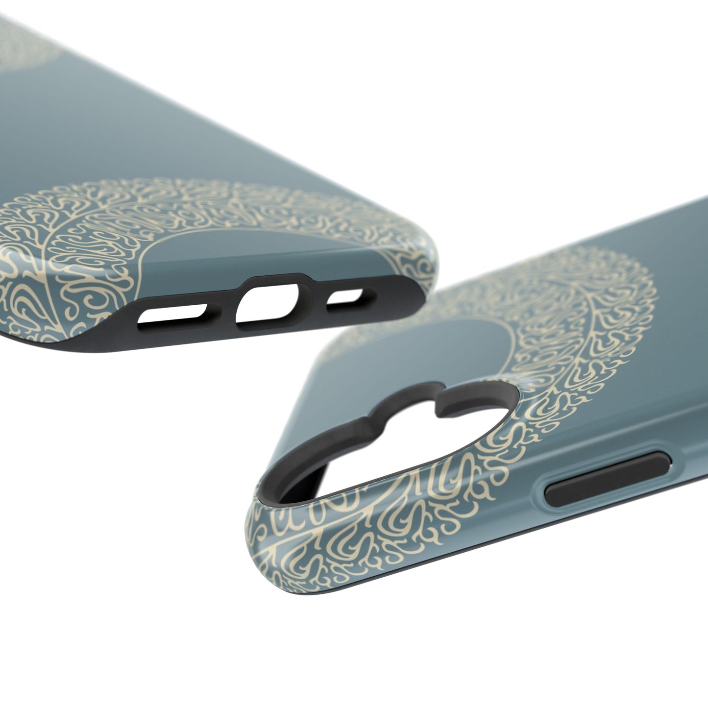 Beige geometric circle  Design - Iphone Magnetic Tough Case