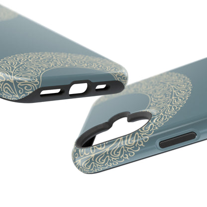 Beige geometric circle  Design - Iphone Magnetic Tough Case