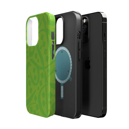Green calligraphy Design - Iphone Magnetic Tough Case