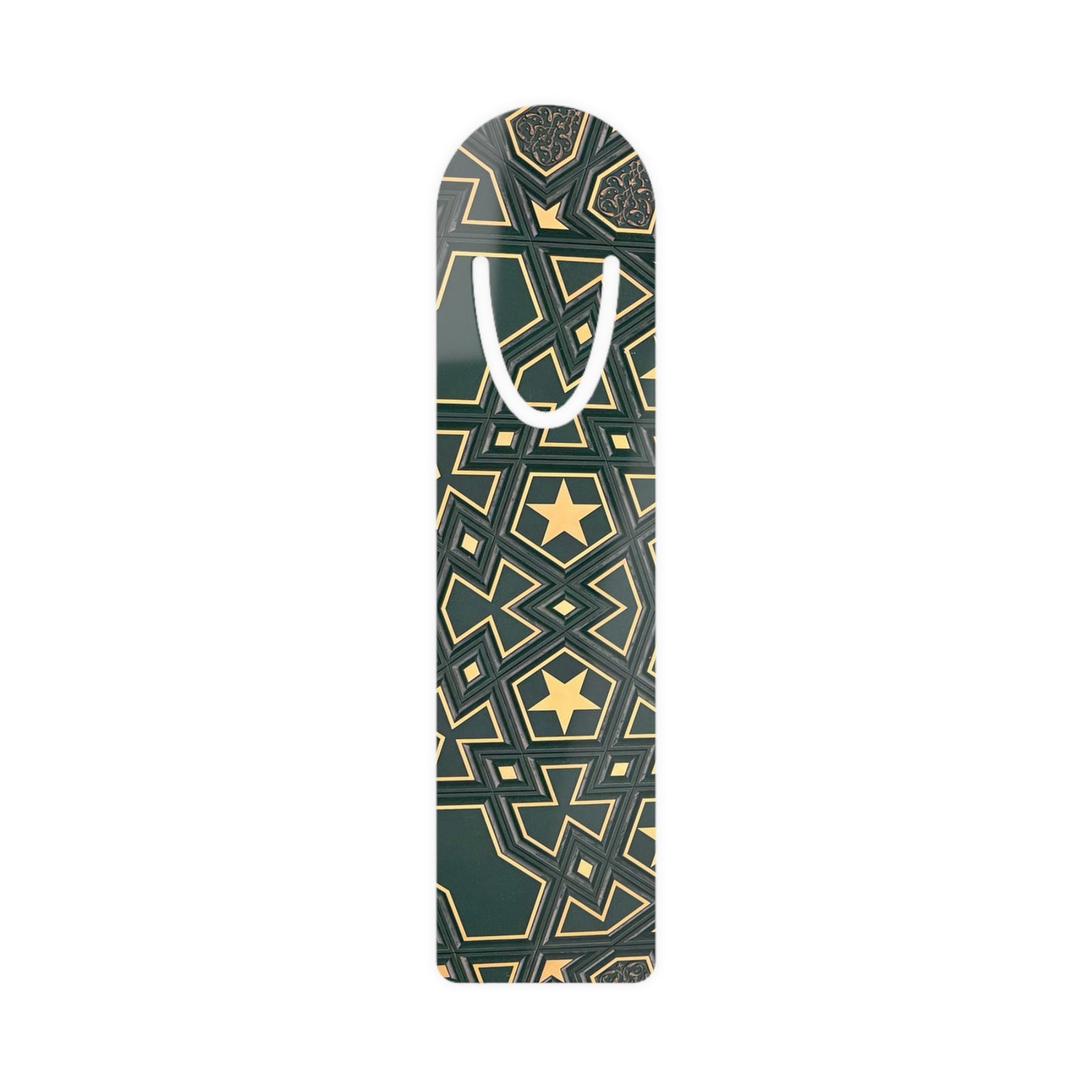 Masjid Al Haram Elegant Geometric Pattern Bookmark - Stylish Metal Page Holder