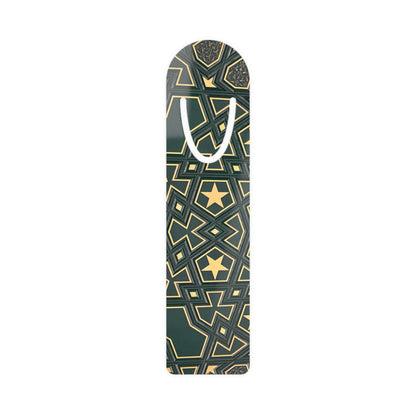 Masjid Al Haram Elegant Geometric Pattern Bookmark - Stylish Metal Page Holder