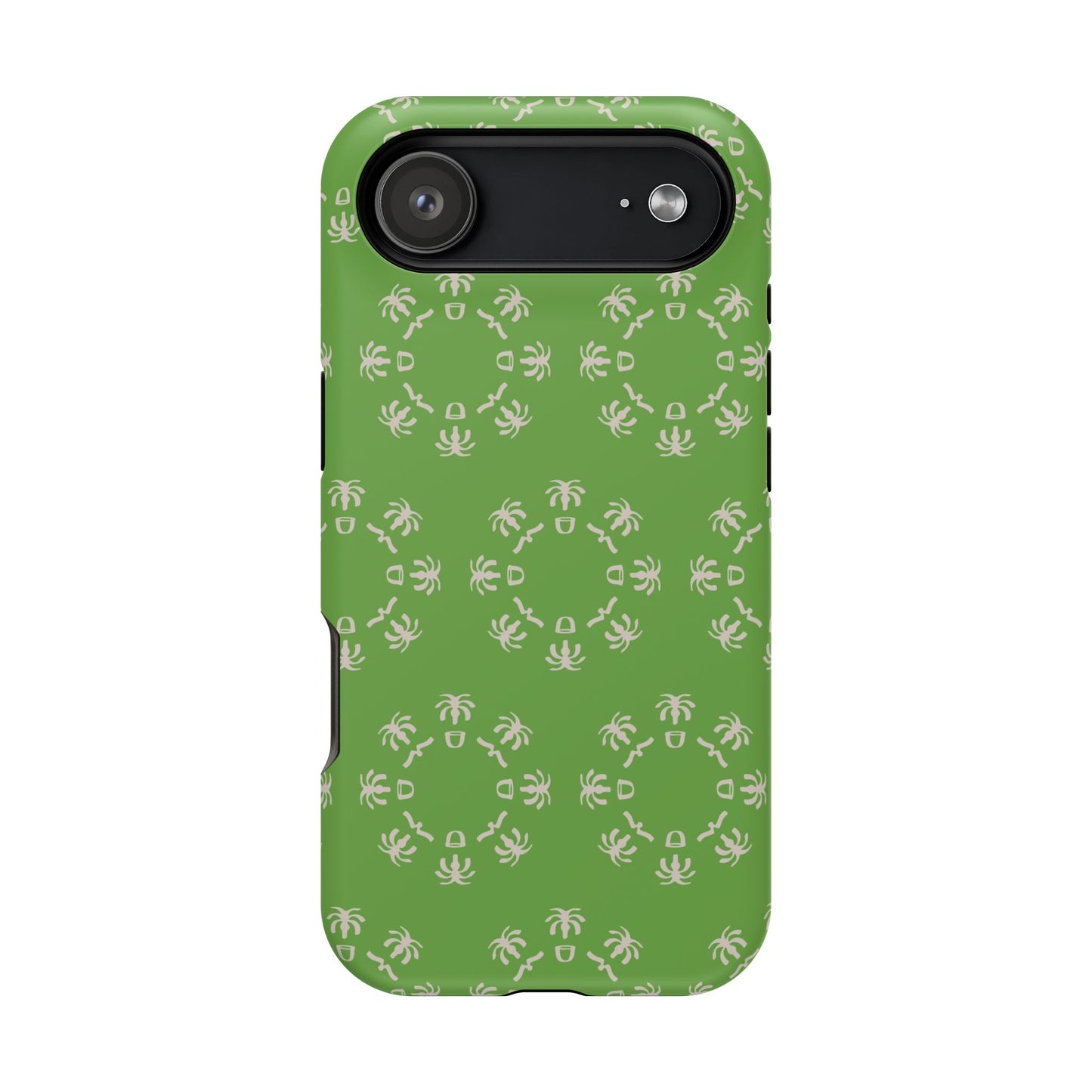 Palm Trees and coffee cups Geometric circle  Design - Iphone Magnetic Tough Case