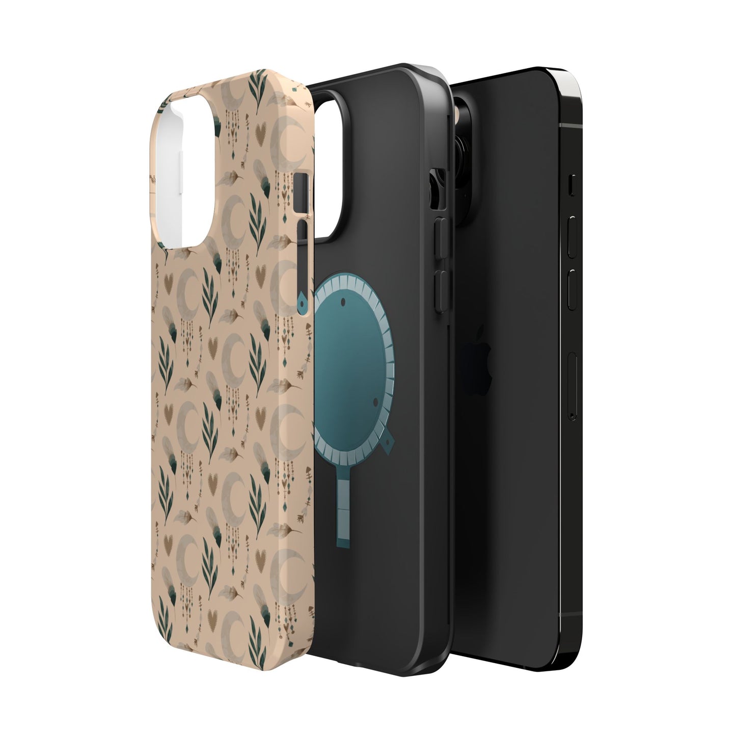 Crescent 🌙  and Hearts Design Iphone Magnetic Tough Cases
