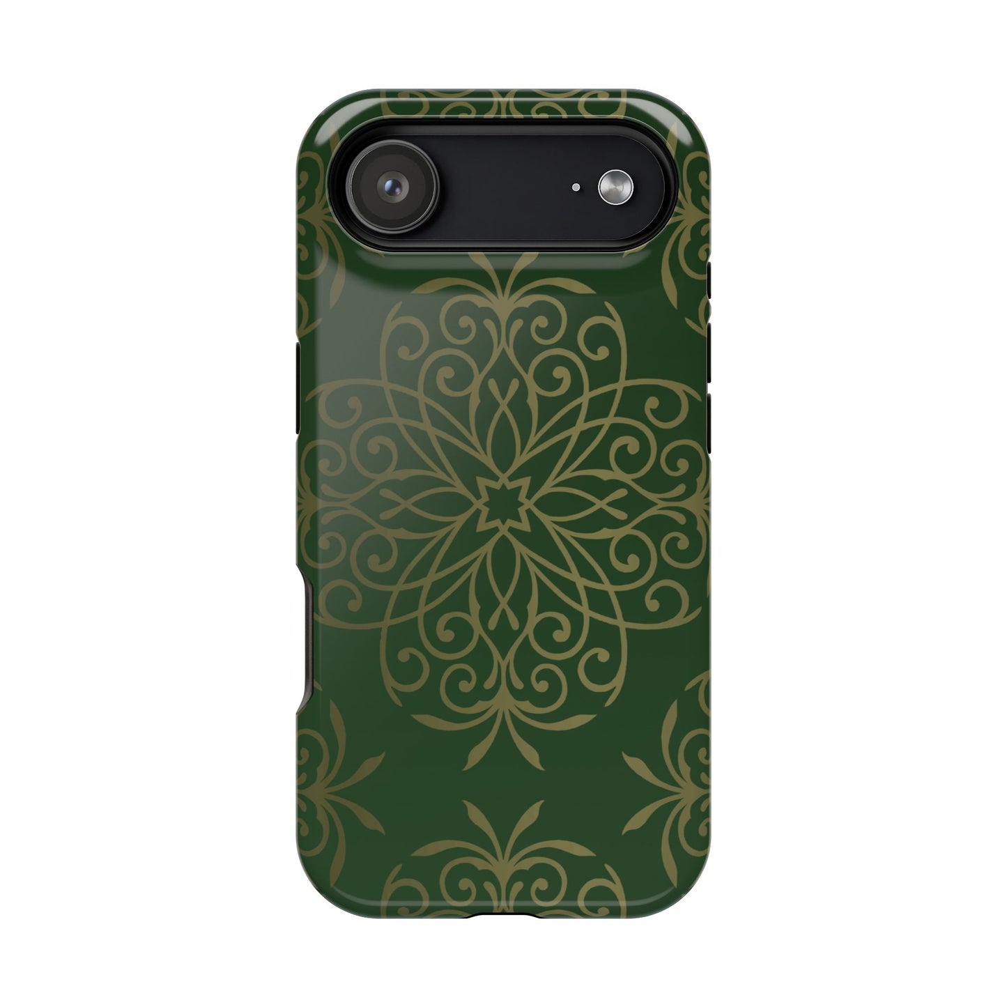 Gold and Green Flowery Design - Iphone Magnetic Tough Case
