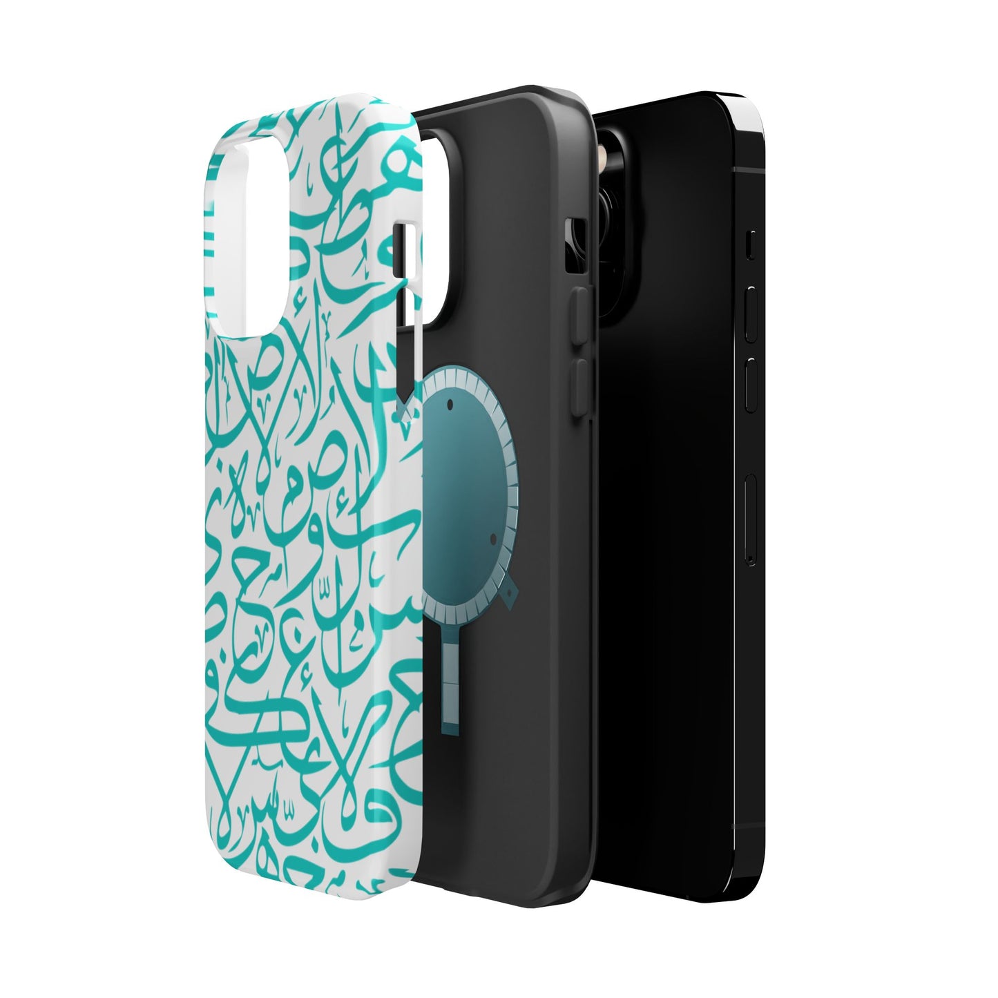Beige and Blue Arabic Letters  Iphone Magnetic Tough Cases