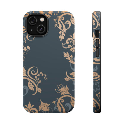 Gold flowers Iphone Magnetic Tough Cases