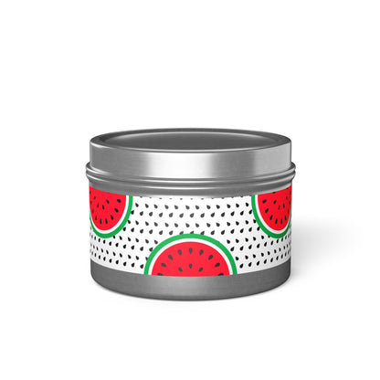 Watermelon Silver Tin Candles | Elegant Home Fragrance | Decorative Candle Gifts for All Occasions | Relaxing Aromatherapy