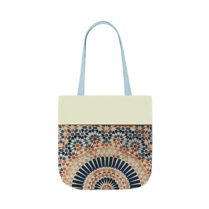 Moroccan Design Tote Bag, 3-Color Straps