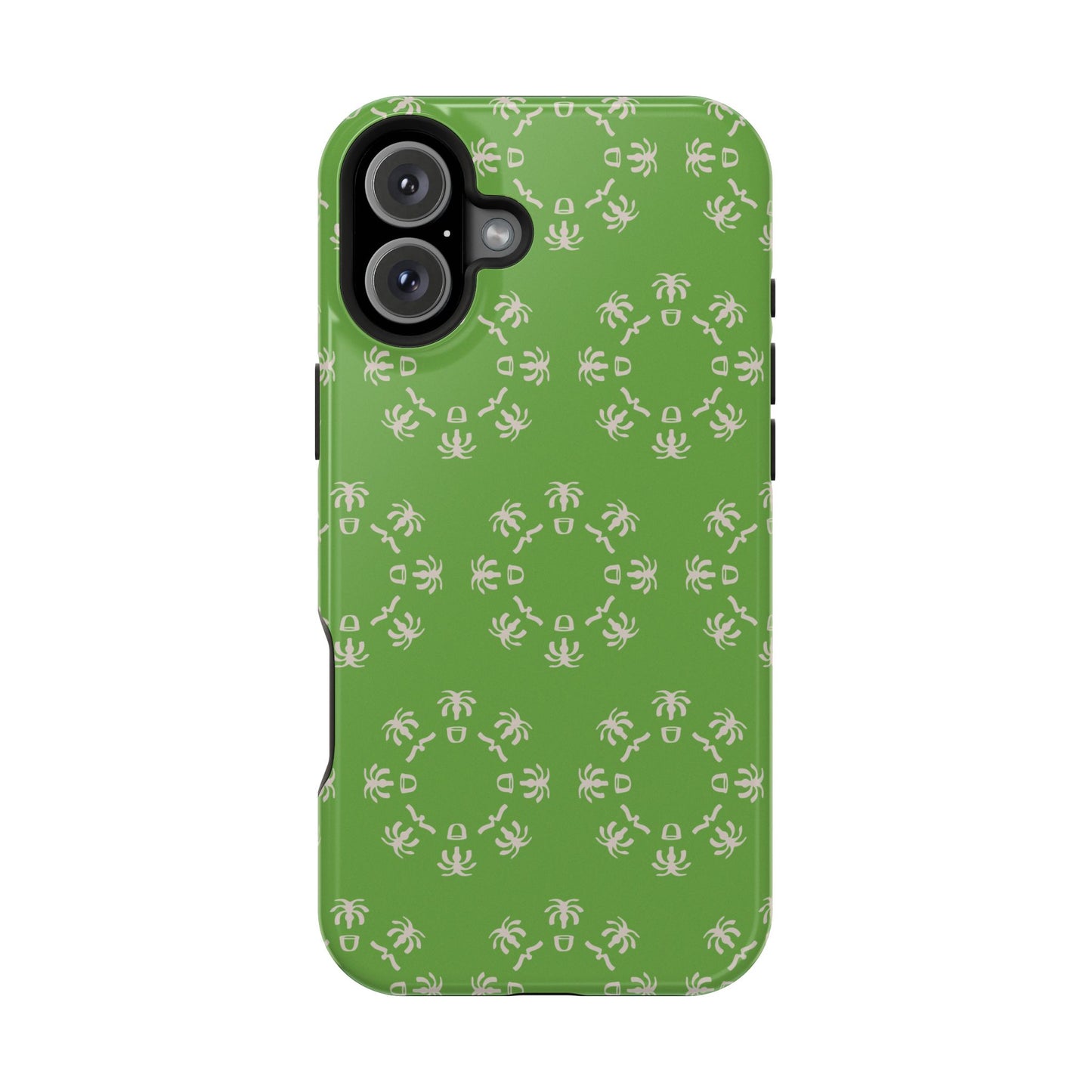 Palm Trees and coffee cups Geometric circle  Design - Iphone Magnetic Tough Case