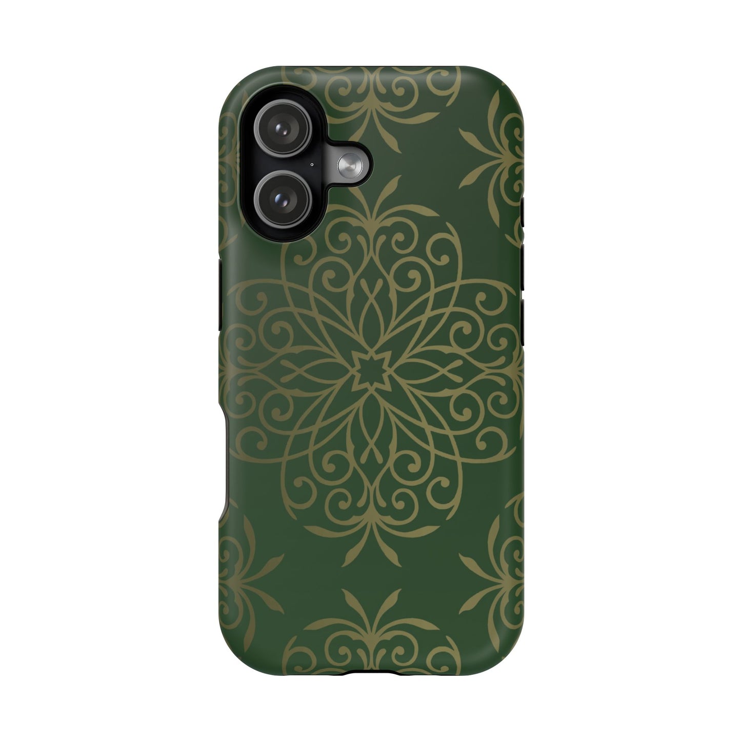 Gold and Green Flowery Design - Iphone Magnetic Tough Case