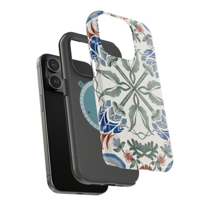 Blue flowers Iphone Magnetic Tough Cases