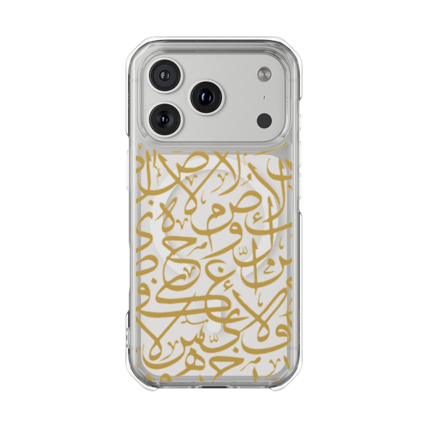 Golden Arabic calligraphy Letters  MagSafe Clear Phone Case
