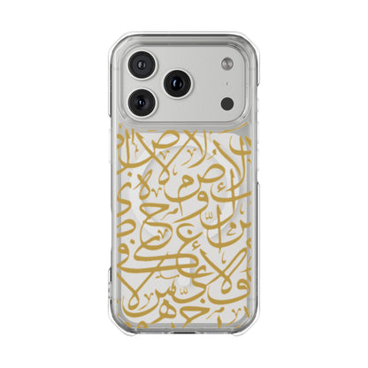 Golden Arabic calligraphy Letters  MagSafe Clear Phone Case