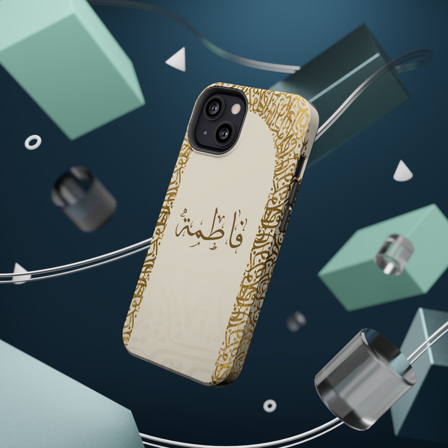 Personalized Arabic Calligraphy - IPhone Magnetic Impact-Resistant Cases - Golden Arabic Letters  Design