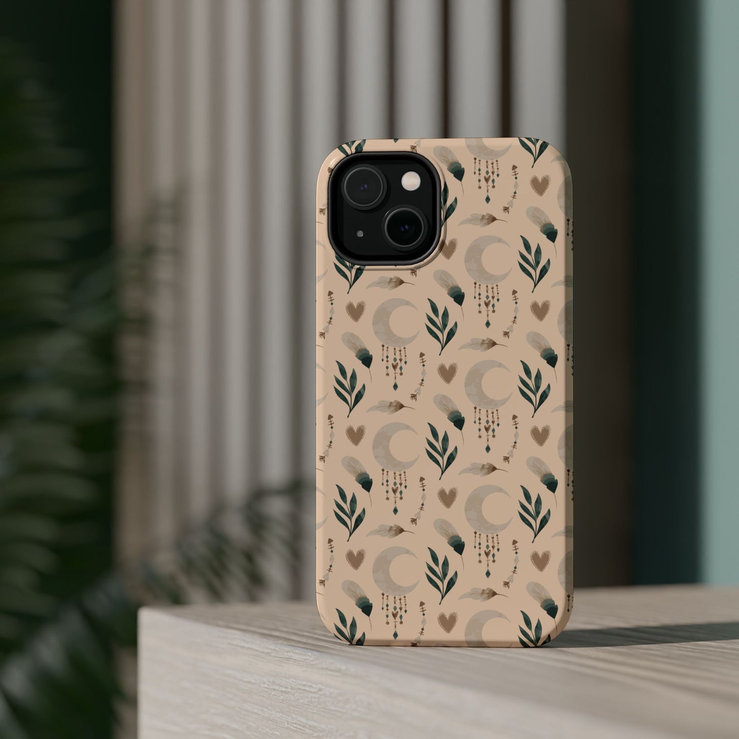 Crescent 🌙  and Hearts Design Iphone Magnetic Tough Cases