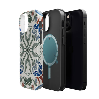 Blue flowers Iphone Magnetic Tough Cases
