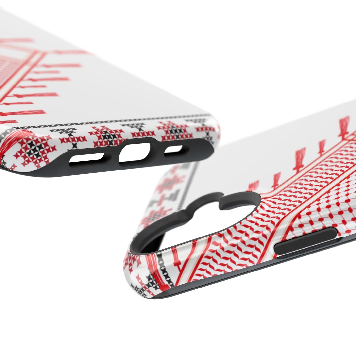 Red and White Hattah Design Iphone Magnetic Tough Case