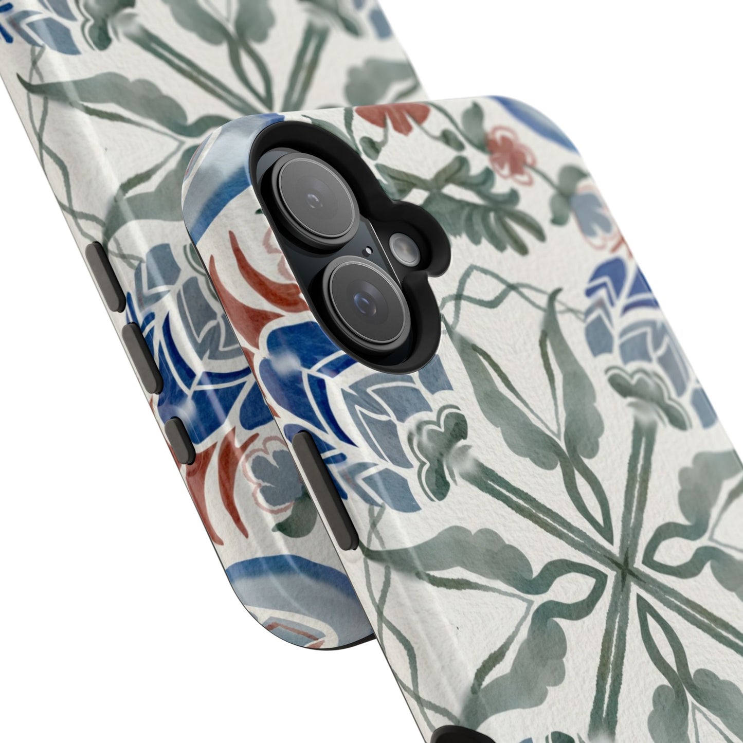 Blue flowers Iphone Magnetic Tough Cases