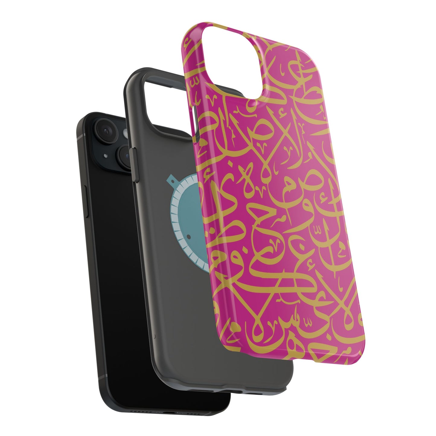 Pink and Gold Arabic Letters  Iphone Magnetic Tough Cases