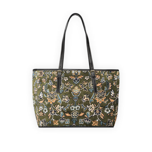 Rawdah Carpet Pattern Leather Shoulder Bag