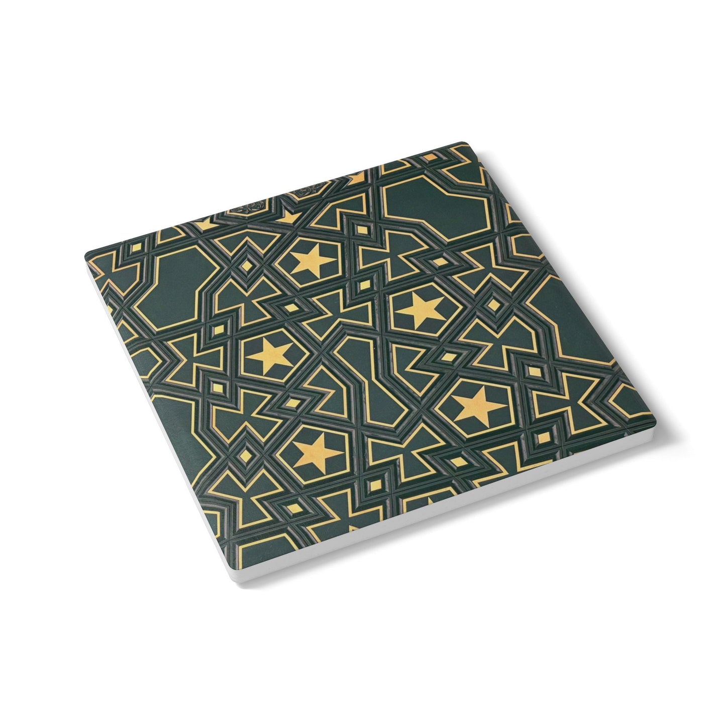 Masjid Al-Haram Pattern Ceramic Coaster, Stylish Drinkware, Home Decor, Gift for Housewarming, Coffee Table Accessory