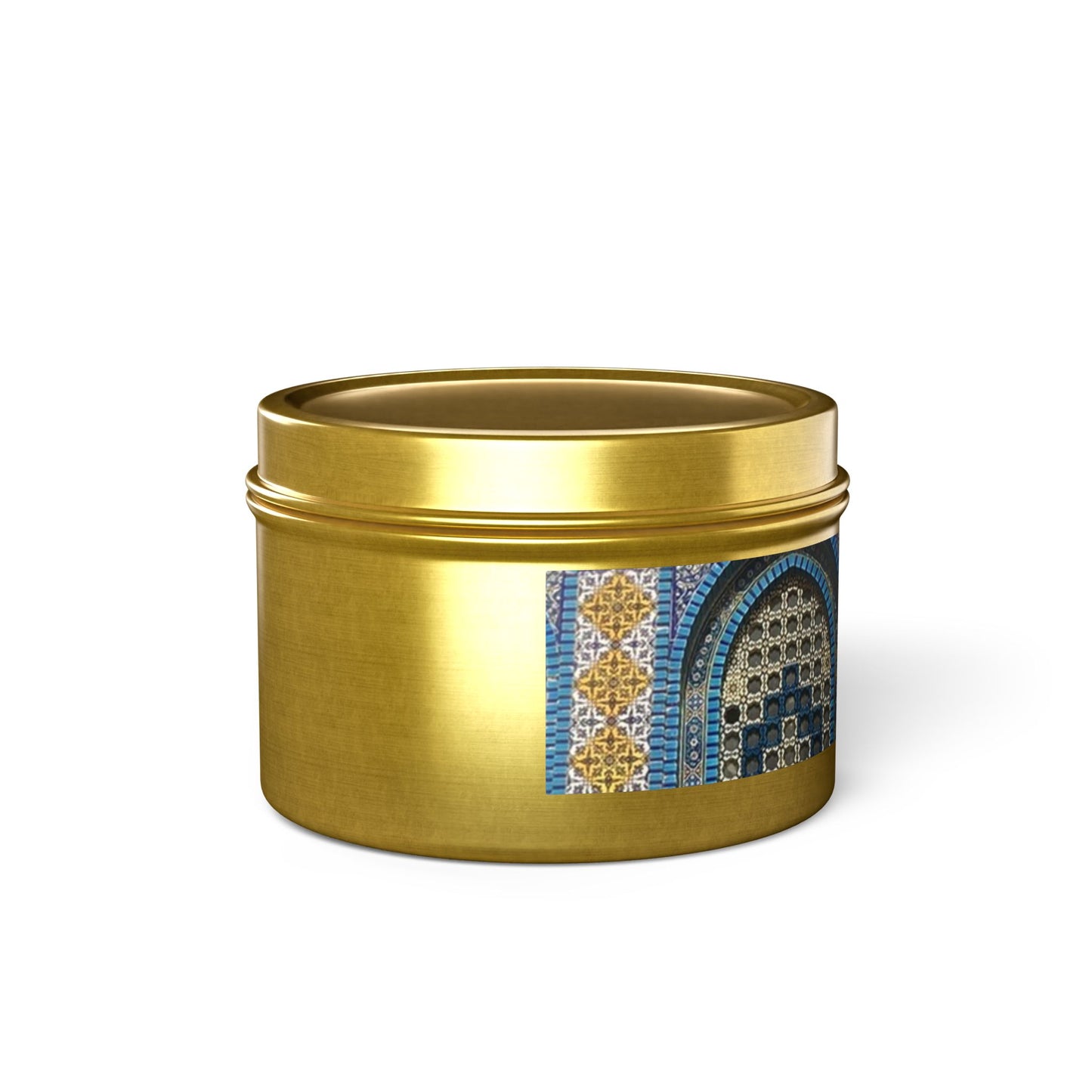 Aqsa Golden Tin Candles | Elegant Home Fragrance | Decorative Candle Gifts for All Occasions | Relaxing Aromatherapy