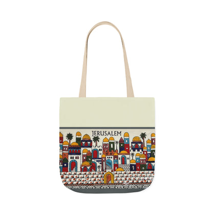 Jerusalem City  Tote Bag, 3-Color Straps