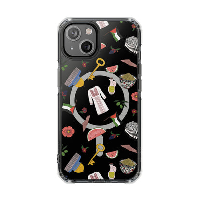 Palestinian Symbols MagSafe Clear Phone Case