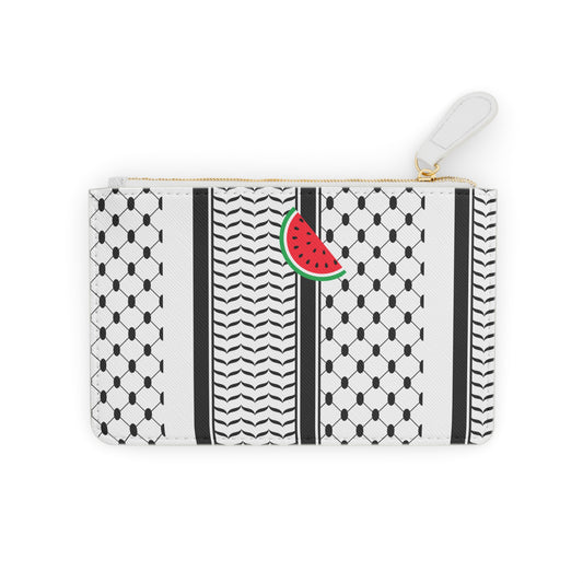 Black and White Kufie Mini Clutch Bag