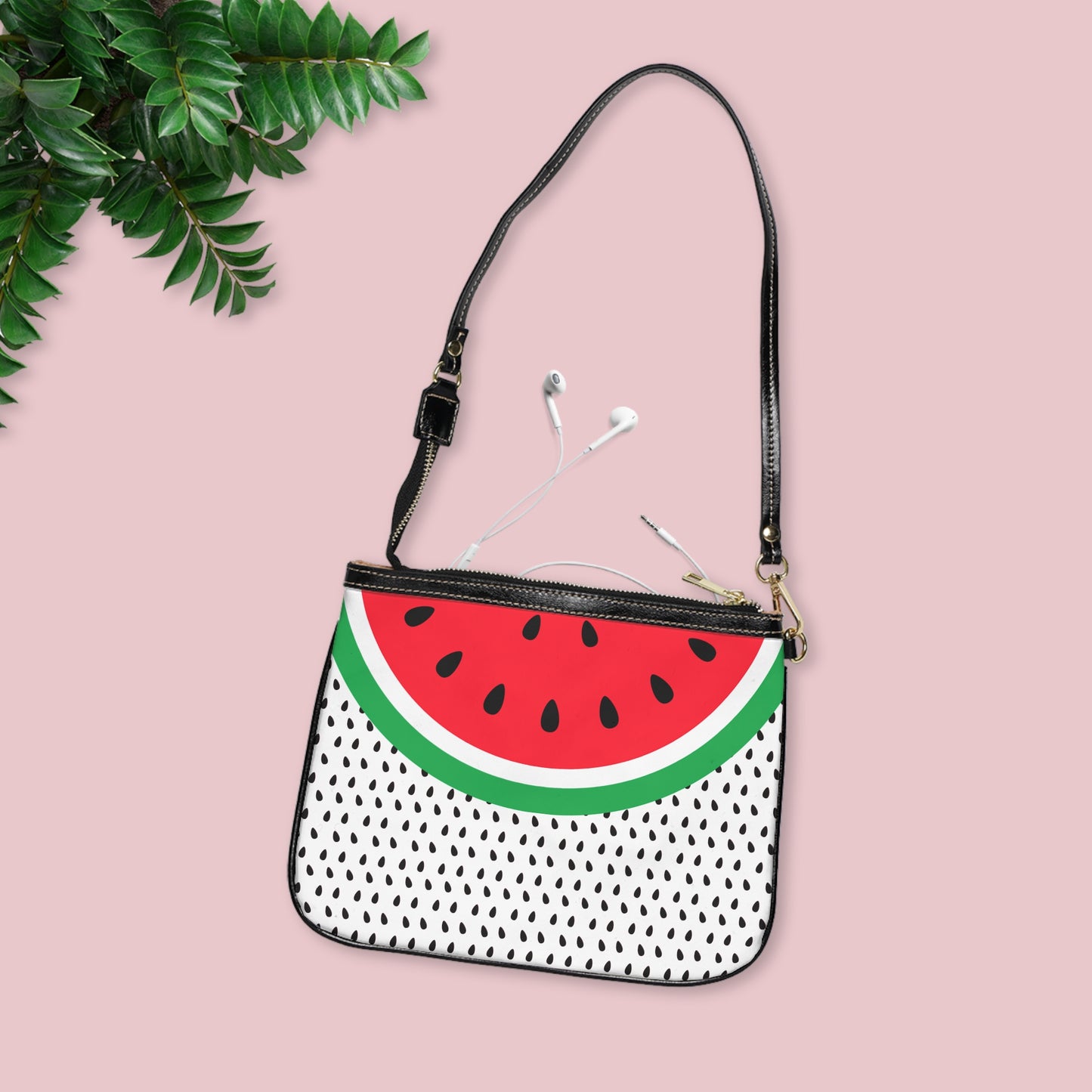 Watermelon Shoulder Bag — Small Leather Crossbody Purse