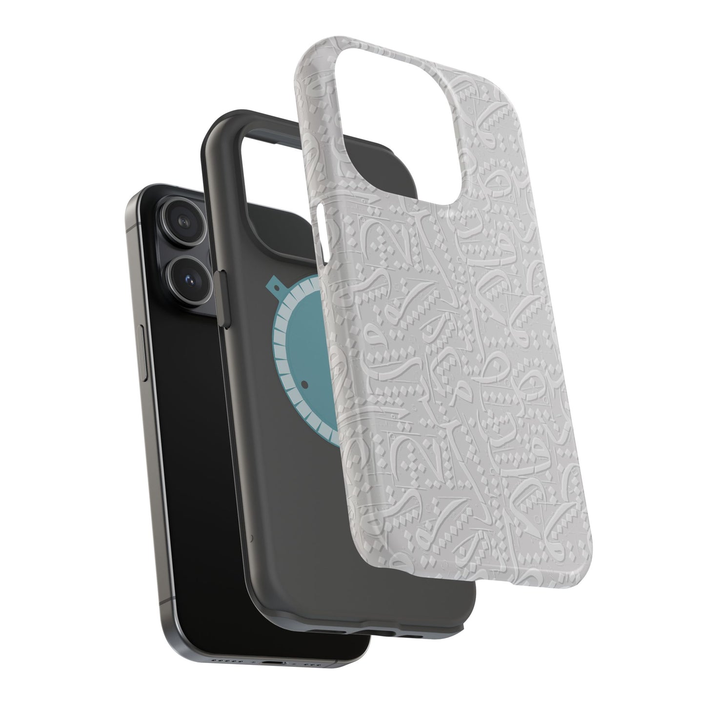 White Arabic calligraphy letters - Iphone Magnetic Tough Case