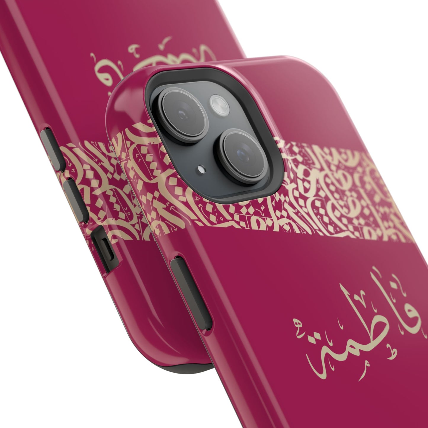 Personalized Arabic Calligraphy - Iphone Magnetic Impact-Resistant Phone Case - Pink and Gold Design