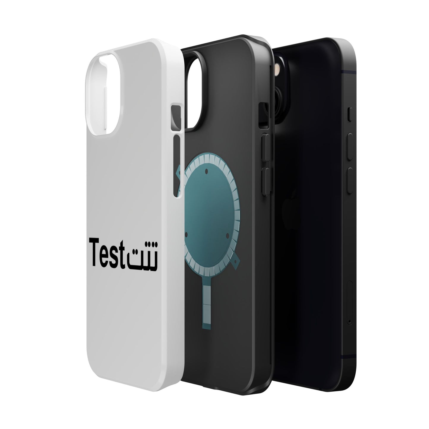 Magnetic Impact-Resistant Phone Case — Minimal "Test" Bilingual Design