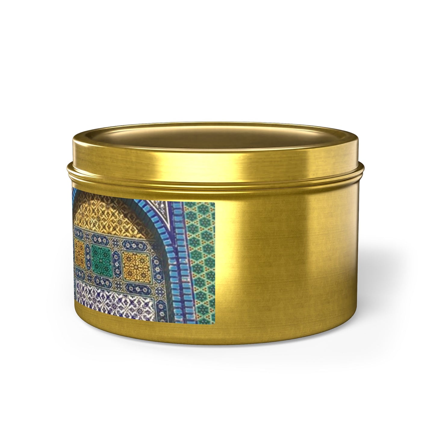Aqsa Golden Tin Candles | Elegant Home Fragrance | Decorative Candle Gifts for All Occasions | Relaxing Aromatherapy