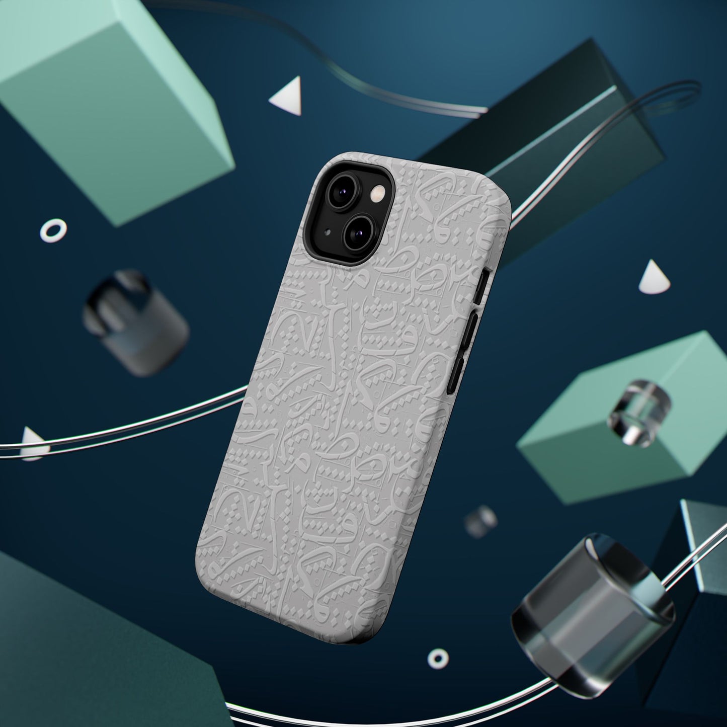 White Arabic calligraphy letters - Iphone Magnetic Tough Case