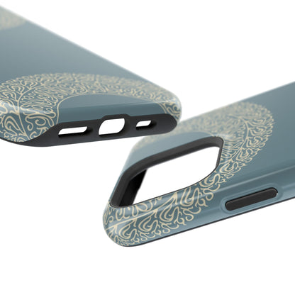 Beige geometric circle  Design - Iphone Magnetic Tough Case