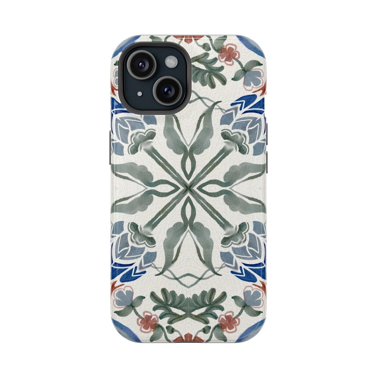 Blue flowers Iphone Magnetic Tough Cases
