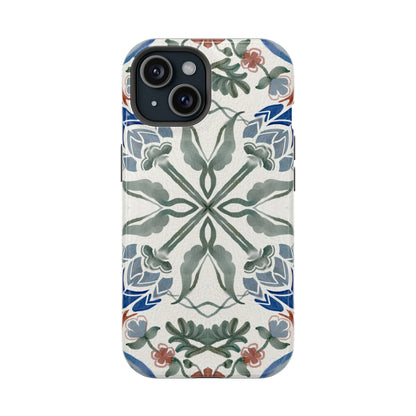Blue flowers Iphone Magnetic Tough Cases