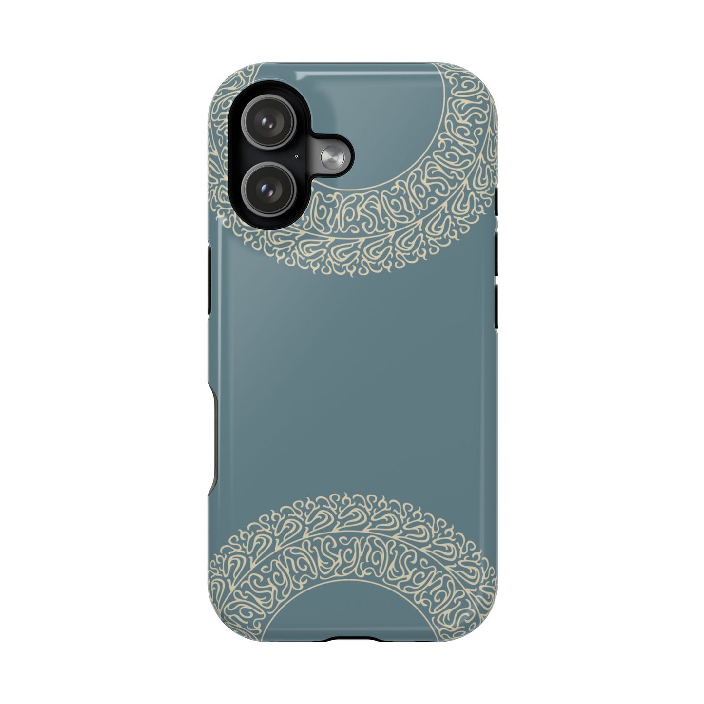 Beige geometric circle  Design - Iphone Magnetic Tough Case