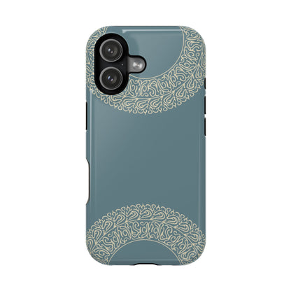 Beige geometric circle  Design - Iphone Magnetic Tough Case