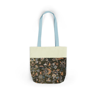 Rawdah Canvas Tote Bag, 3-Color Straps