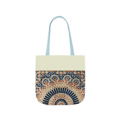 Moroccan Design Tote Bag, 3-Color Straps