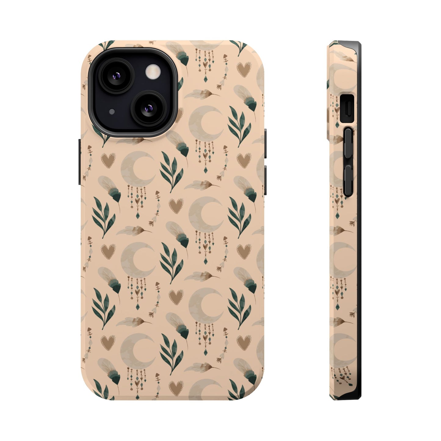 Crescent 🌙  and Hearts Design Iphone Magnetic Tough Cases